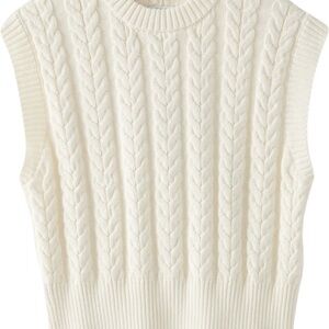 NWT Frank And Oak Cream Cable Knit Sweater Vest